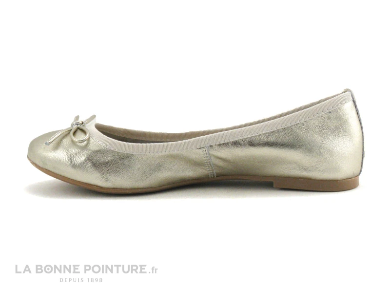 Marco Tozzi Premio 2-22122-22 Platinium - Ballerine Cuir Or 5 Marco Tozzi Premio 2-22122-22 Platinium - Ballerine Cuir Or – Image 3