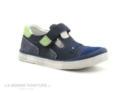 SK8 Noba - Bleu Marine - Vert - Chaussure Velcro GARCON