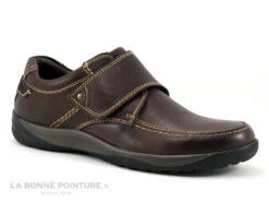 Arima OSVALD Coffee - Chaussure Homme Cuir Marron - Bride Velcro
