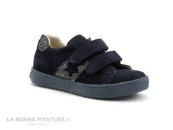Bopy SIJAMAVEL - Bleu Marine - Argent - Basket Velcro Fille