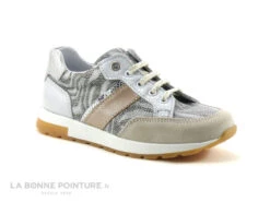 Bopy SKILL Zebre Argent Rose Blanc - Sneakers Fille