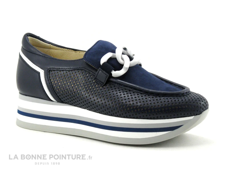 Softwaves CASSIE Ink - Mocassin Compense Bleu Marine 3 Softwaves CASSIE Ink - Mocassin Compense Bleu Marine