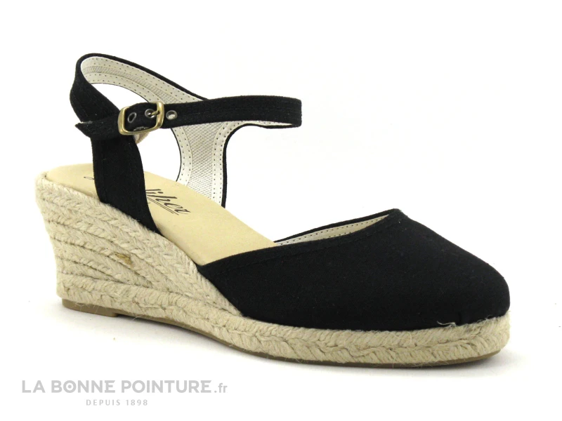 Ludiher 1020 Negro - Espadrille Compensee Noire - Bout Ferme 3 Ludiher 1020 Negro - Espadrille Compensee Noire - Bout Ferme