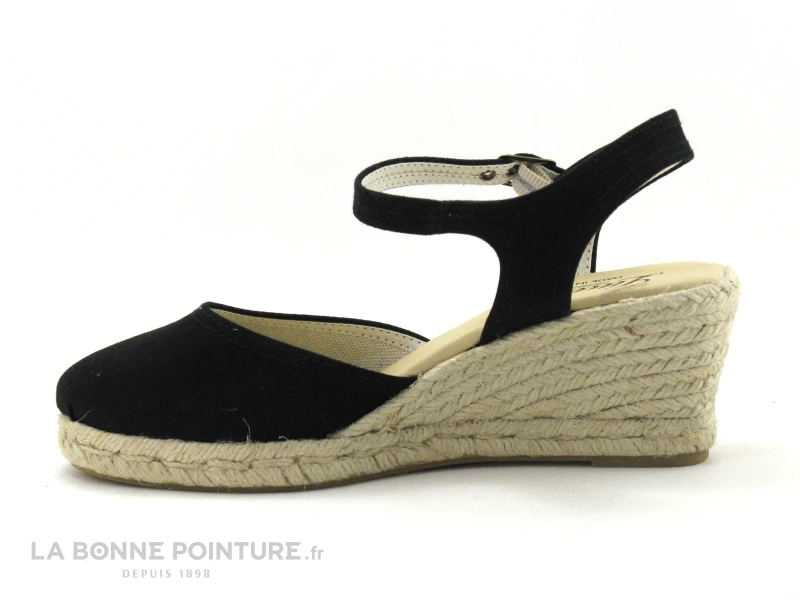 Ludiher 1020 Negro - Espadrille Compensee Noire - Bout Ferme 4 Ludiher 1020 Negro - Espadrille Compensee Noire - Bout Ferme – Image 2
