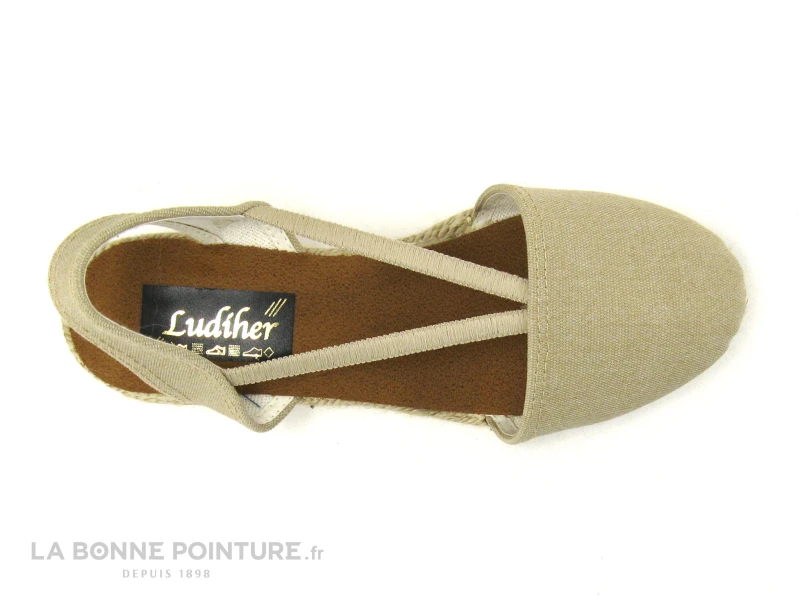 Ludiher 365 Beige - Espadrille Compensee En Toile Beige 5 Ludiher 365 Beige - Espadrille Compensee En Toile Beige – Image 3
