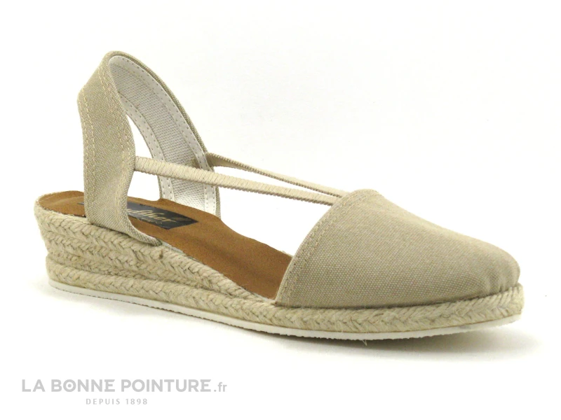Ludiher 365 Beige - Espadrille Compensee En Toile Beige 3 Ludiher 365 Beige - Espadrille Compensee En Toile Beige