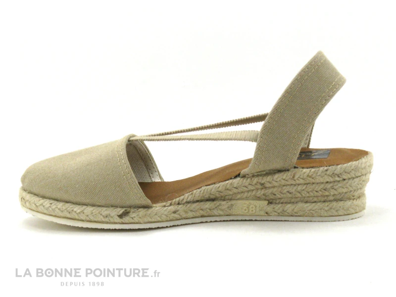 Ludiher 365 Beige - Espadrille Compensee En Toile Beige 4 Ludiher 365 Beige - Espadrille Compensee En Toile Beige – Image 2
